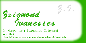 zsigmond ivancsics business card